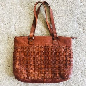 Vintage woven leather Vilenca Holland handbag
